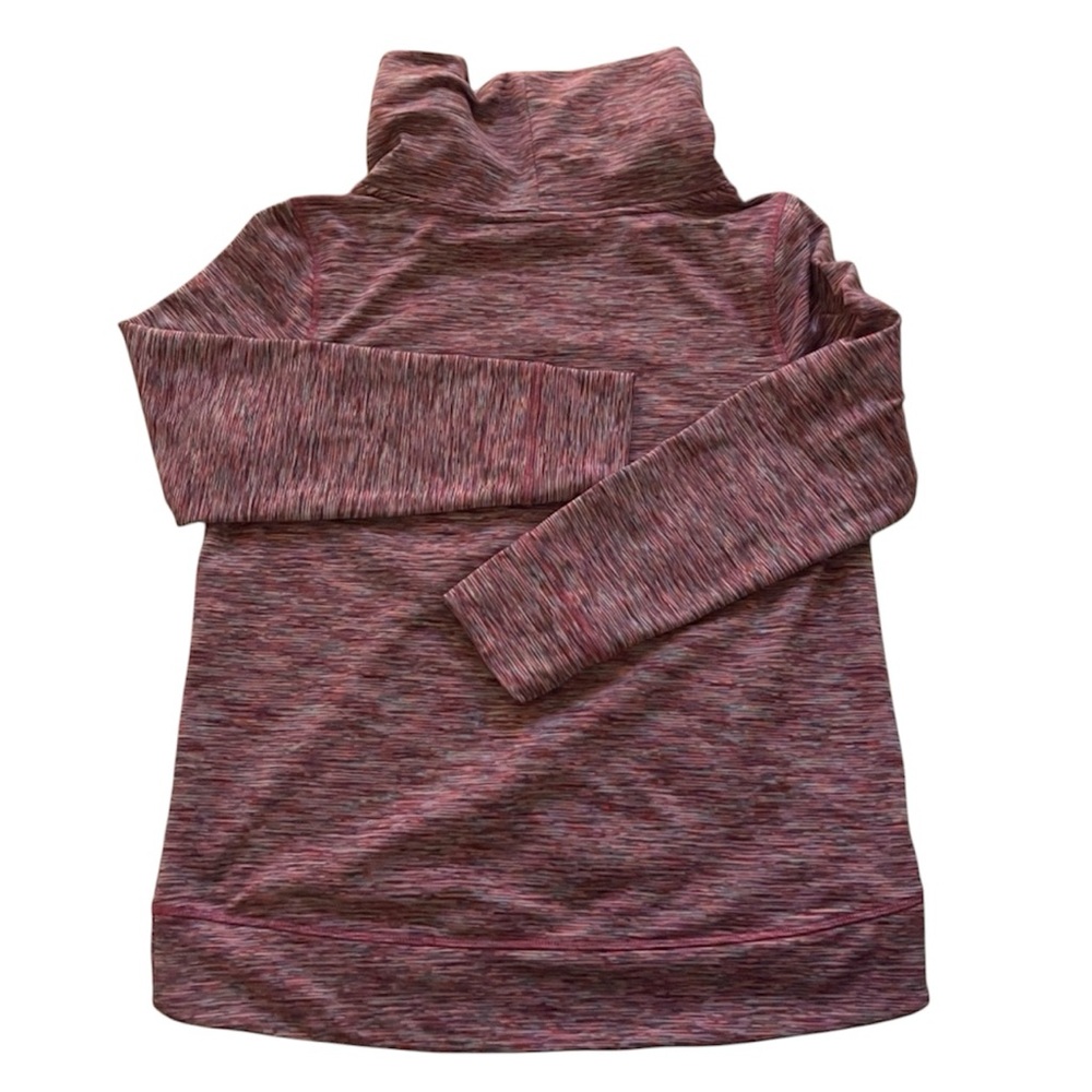Talbots Women Mock Neck Running Top Athleisure Medium Front Pocket Comfy Warm
